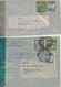 1945 - CHILE - 2 ENVELOPPES POSTE AERIENNE Avec CENSURE Dont Une RECOMMANDEE ! => ROSELLE (NEW JERSEY / USA) - Chili