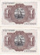 PAREJA IMPAR DE ESPAÑA DE 1 PTA DEL AÑO 1953 SERIE I SIN CIRCULAR (UNC) (BANKNOTE) - 1-2 Peseten