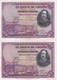 PAREJA IMPAR DE 50 PTAS DE 1928 DE VELAZQUEZ SERIE C EN CALIDAD EBC (XF) (BANKNOTE) - 50 Peseten