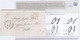 Ireland Uniform Penny Post Tipperary 1842 Letter To Dublin, Distinctive Script "P1" Of Roscrea In Orange ROSCREA AU 6 12 - Préphilatélie