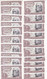 20 BILLETES CORRELATIVOS DE ESPAÑA DE 1 PTA DEL AÑO 1953 SERIE P SIN CIRCULAR (UNC) (BANKNOTE) - 1-2 Pesetas