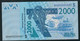 W.A.S. GUINEA BISSAU P916St 2000 FRANCS (20)20    VF  NO P.h. - Westafrikanischer Staaten