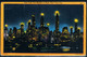 New York City, Manhattan Skyline By Night. 1951 Postcard. - Empire State Building