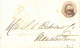 GB 1855 QV 1d Pink Cut-out (ex Postal Stationery Envelope) On Superb Cover From LONDON To MANCHESTER Extremely Early Use - Storia Postale