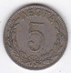 Greece 5 Lepta 1894 A. George I. Copper-Nickel. KM# 58 - Greece