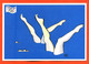 CPM GF JEUX OLYMPIQUES ATHENES 2004 " LA NATATION " ILLUSTREE PAR S COCHARD POUR FESTICART ENGHEIN LES BAINS - 800 EX - Natation