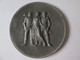 Rare! German Association Of The Economy Of The Palatinate Long Service Table Art Deco Medal Silvered Zinc 30s,diam=80 Mm - Duitsland