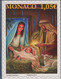 Carte Postale Illustration Reprise Visuel Du Timbre La Nativité Monaco 16.12.19 Flamme Fondation Albert II De Monaco - Storia Postale