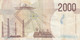 Italy #115a, 2000 Lire 1990 Banknote - 2000 Liras