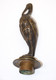 Delcampe - *SUPERBE ETOUFFOIR BOUGIE BRONZE OISEAU HERON BELLE PATINE BRUNE COLLECTION  E - Candeleros, Candelabros Y Palmatorias