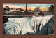 (RECTO / VERSO) PATERSON IN 1914 - PASSAIC FALLS IN WINTER - BEAUX TIMBRES ET FLAMME - CPA COULEUR - Paterson