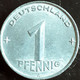 DUITSLAND/D.D.R.:Beautiful1 PFENNIG 1952 A KM 5 - 1 Pfennig