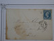 BN4 FRANCE  BELLE  LETTRE 1865 ETOILE CHIFFREE DE PARIS A LAIRET  +N°22 + C. PERLé +AFFRANCH. INTERESSANT - 1862 Napoléon III.