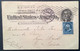 NEW YORK 1897 Machine Cancel + Killer H.s  RARE TWO PMK COMBINATION Postal Stationery+1c Sc 264>Nyon VD Schweiz (USA US - Covers & Documents