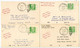 United States 1968-1970 Scott UX55 7 Postal Cards New York & Washington RPO - 1961-80