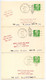 United States 1968-1970 Scott UX55 7 Postal Cards New York & Washington RPO - 1961-80