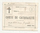 Carte De CATHOLICITE, Diocése De Poitiers ,paroisse D'Airvault, Deux Sèvres,1913,  2 Scans - Ohne Zuordnung