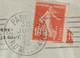 1913 - SEMEUSE PERFOREE (PERFIN) Sur ENVELOPPE PUB "MACHINES AGRICOLES MASSEY-HARRIS" De PARIS - Storia Postale