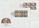 Vatican 1991 Y&T C891 Sur FDC. Les 3 Panneaux De 6 Timbres. Chapelle Sixtine - Booklets