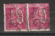 France Perforé Ancoper TC Et S 19 En Paire - Used Stamps