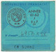 FRANCE - Vignettes Automobile 1959/60 - 1961/62 - 1962/63 - Véhicule 5 à 7 Cv - Covers & Documents