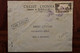 1942 Sénégal France Crédit Lyonnaise Villeneuve Sur Lot Cover AOF Colonie Timbre 5f Seul Sur Lettre Flamme Par Avion - Covers & Documents