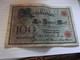 Banknote Reichsbank Deutsches Kaiserreich 100 Mark Rotes Siegel 1905 - 100 Mark