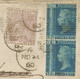 GB 1860 Fine Registered Letter LONDON - EXETER QV 2d Blue Pl.8 MAJOR VARIETIES - Covers & Documents