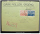 14133 Recommandé Multiple Franking Grodno Vers Vienne Sur Une Enveloppe Isaac Muller ../11/1917 - Briefe U. Dokumente