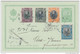 24172 Registered 5-colour Franking Psc SOFIA To LINZ 1911, Arrival On Reverse, No Message - Postcards