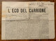 L'ECO DEL CARRIONE - GIORNALE DI CARRARA - N.19 DEL 19 MAGGIO 1900  - NOTIZIE LOCALI - PUBBLICITA' D'POCA - First Editions