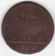 Royaume De Naples 6 Tornesi 1799 RC , Fernando IV, En Cuivre, KM# 229 - Napoli & Sicilia