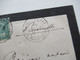 Frankreich 1878 Sage MiF Auf Kleinem Trauerumschlag Insgesamt 5 Stempel - 1877-1920: Periodo Semi Moderno