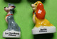 Lot 8 Fèves DISNEY - Porcelaine - Ours Lion Chien Chat - Vers 1980 / 2010 - Disney