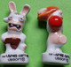 Lot 24 Fèves - Porcelaine - Astérix ; Lapins Crétins ; Maya ; Capitain America ; Doudou ; Mouton - Vers 1980 / 2020 - Characters