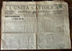 GIORNALE L'UNITA' CATTOLICA Del 16/11/1915 : COMUNICATO DEL GEN.CADORNA..RARE PUBBLICITA' D'EPOCA PER POSTA CON LEONI 5c - Premières éditions