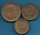 MAROC LOT 3 COINS : 5 +10 + 20 SANTIMAT 1394 - 1974 Hassan II - Maroc