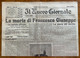 IL NUOVO GIORNALE Del 23/11/1916 : LA MORTE DI FRANCESCO GIUSEPPE .... RARE PUBBLICITA' D'EPOCA - First Editions