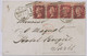 GB 1866, QV 1d Red Pl.74 (4 X: MA, LA, KA, JA – All Four MAJOR VARIETIES: HEAVY MISPERFORATED: ONE PENNY On TOP- Reading - Lettres & Documents