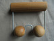 Vintage - Petit Appareil De Massage 2 Poignées Avec Boules En Bois Funny-Relax - Accesorios