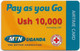 Uganda - MTN - Pay As You Go, Airtime (Red Cross, Black 'The Better Connection', Thick Card), GSM Refill, 10.000Ush, Use - Uganda