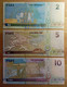 Fiji 2+5+10 Dollars 1992-2002 UNC Lot 3x 2002 - Fidschi