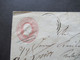 AD Preußen Um 1851 Ganzsachen Umschlag U 1 B WSt.Nr.2  Stempel K2 Naumburg / Mit Taxvermerken! Geldbrief - Postwaardestukken
