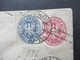 AD Preußen Um 1862 Ganzsachen Umschlag 1 Silbergroschen Mit Zusatzfrankatur Stempel K2 Naumburg Nach Schwerin Gesendet - Postal  Stationery