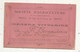 Carte De Membre Titulaire , SOCIETE D'AGRICULTURE,  NANTES,  1911 - Tarjetas De Membresía