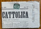 GIORNALE RELIGIOSO LA STELLA CATTOLICA Del 19 MARZO 1876  COMPLETO E BEN CONSERVATO AFFRANCATO CON 1 C. - First Editions