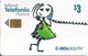 Ecuador - Bell South - Cartoon Girl On Phone, Gem5 Black, 2002, 3$, Used - Equateur