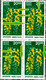 INDIA 2000 DEFINITIVE FLOWERS AMALTAS ERROR YELLOW SHIFTED 2000p HIGH F.V BLOCK OF 4 SCARCE MNH - Variedades Y Curiosidades