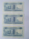 Vintage !! Set Of 3 Pcs. SINGAPORE 1 DOLLAR LION ORCHID FIRST MONEY BANKNOTE  (#215) AU - Singapour