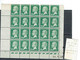 170 Pasteur 10 C. Vert Bloc De 20 Timbres Coin Daté 1923-12-14 Charnière Cyl. E - 1922-26 Pasteur